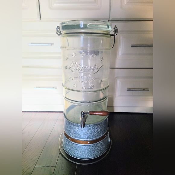 liberty Dining Liberty Drink Dispenser 25 Gallon Heavy Duty Glass